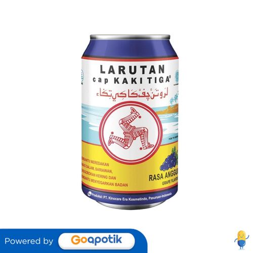 

CAP KAKI TIGA LARUTAN PENYEGAR RASA ANGGUR 320 ML KALENG