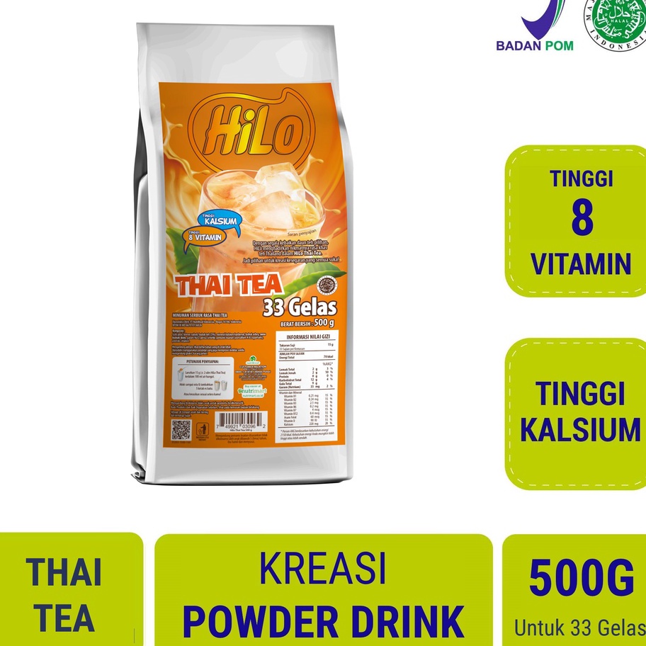 

Best HiLo Refill Powder Drink - Bubuk Minuman Rasa Thai Tea 500 gr Laris