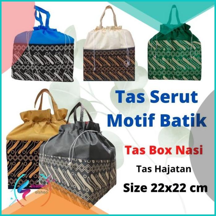 

Tas Spunbond Serut Motif Batik Tas Kain Serut Goodie Bag Size 22x22 cm 20JVLZ3 onderdil