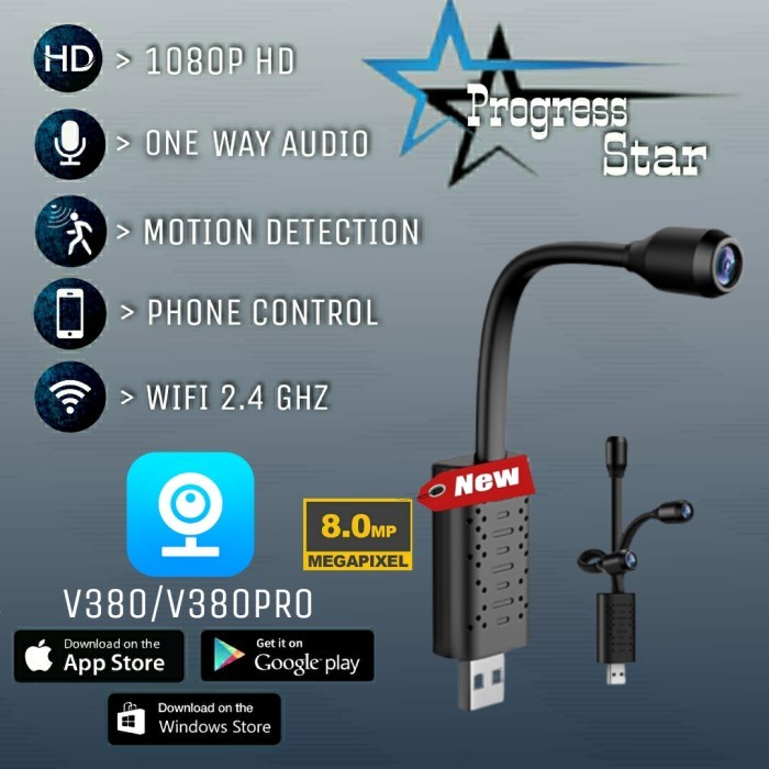 Terlaris Spy Cam Cctv Mini 8Mp V380 Wifi Usb Ip Camera- Spy Camera Usb Wireless