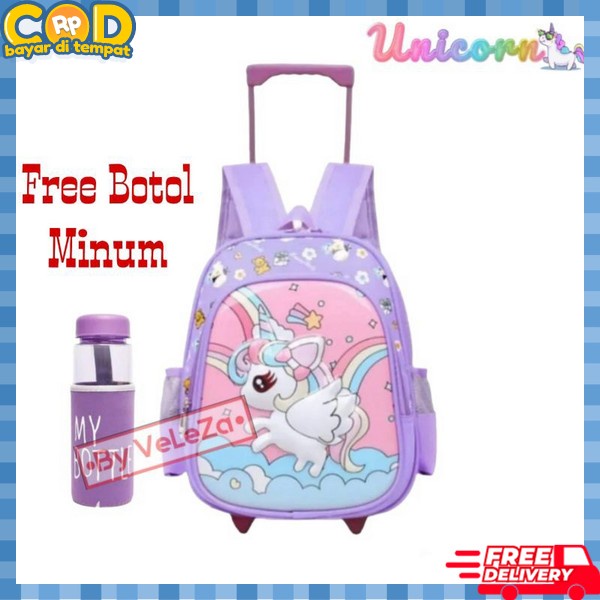 Tad Trolly Anak Cewek Cowok Yas Dorong Anak2 Laki Laki Tas Sekolah Troly Anak Perempuan Tass Trolii 
