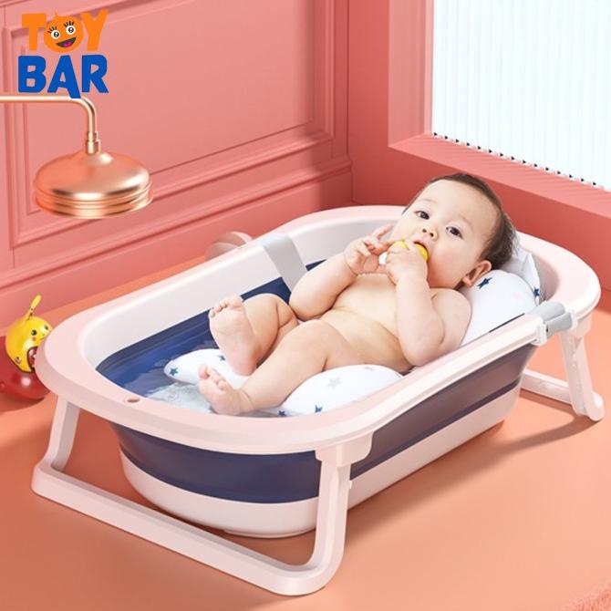 Bak Mandi Bayi Portable Bak Mandi Lipat Bak Mandi Bayi Thermometer
