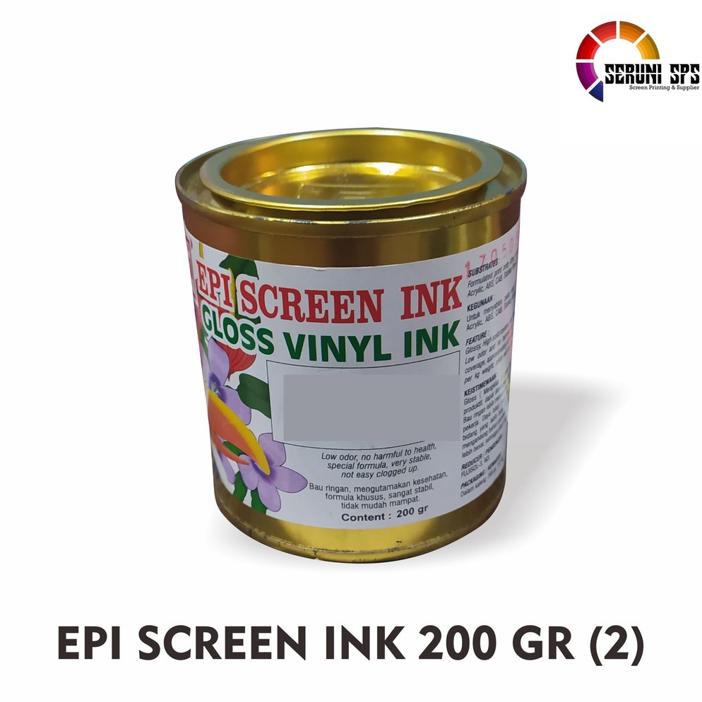 

Vinyl Epi Screen Ink / Cat PVC (Oil Base) Sablon / Kuas 200 GR - Seri Warna 2 [ART. F2N2]