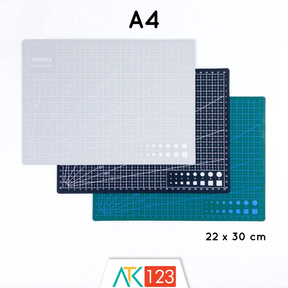 

5.5 Promo >> Alas Potong / Cutting Mat / Pad / Board A4 Dua (2) Sisi / Two-Sided / Double-Sided / Reversible Junesix