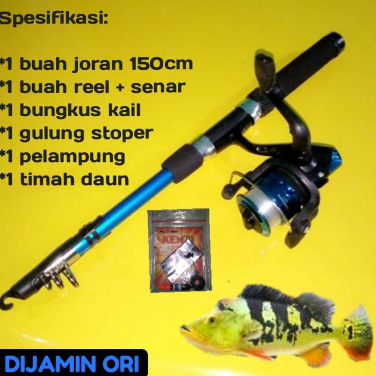 TERBAIK Set Pancing Murah Alat Pancing Joran Reel Paket A