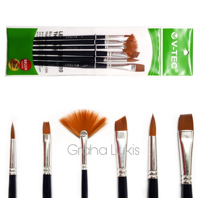 

Import Terbaik V-Tec Brush A0107 Set 6 / Kuas Lukis Set 6