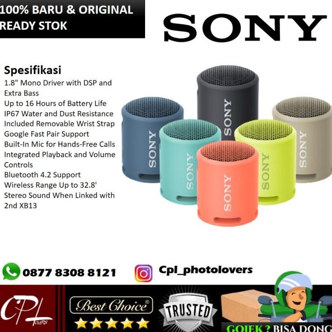 Sony XB13 EXTRA BASS Portable Wireless Speaker Sony SRS-XB13 SRS XB13