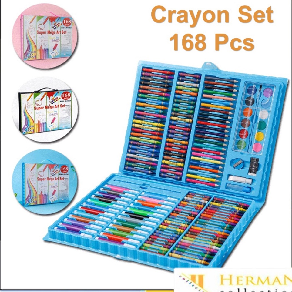 

Ready Stock HC Drawing Set 168Pcs Oil Pastel Crayon 168 IN 1 Set Krayon Mewarnai dan Melukis Lengkap dengan Cat Air Alat Mewarnai Anak Anak Bentuk Koper