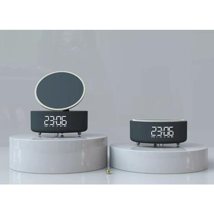 VIEWTEC W16 Qi Wireless Charger LED Lamp Time Clock Bluetooth Speaker