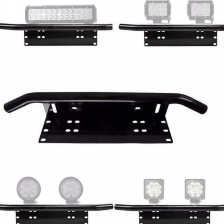 ✰CWP Dudukan lampu led sorot tembak tatakan breket bumper plat nomor mobil tanduk-tipis ✽ (Best Terl