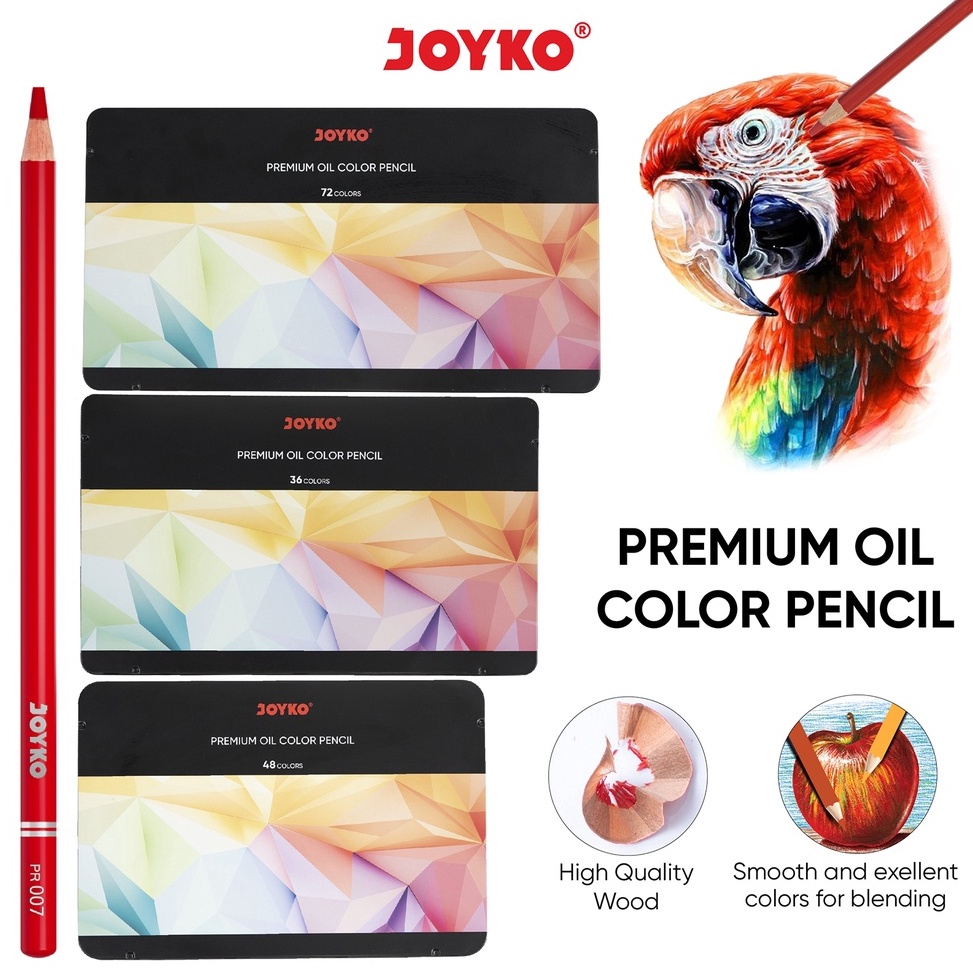 

5.5 Flash Sale Premium Oil Color Pencil Pensil Warna Joyko CP-TC126