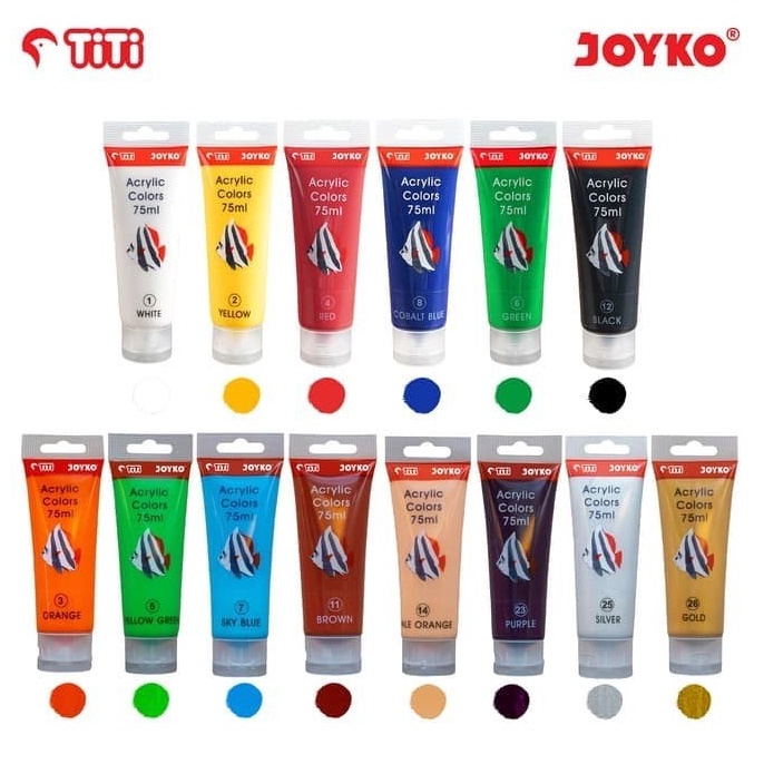 

12.12 Product HOT Acrylic Color Cat Akrilik Joyko TiTi ACC-75ML