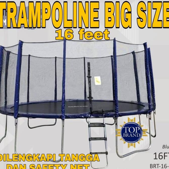 TRAMPOLINE 16 FEET FT TRAMPOLIN ANAK DEWASA UKIRAN BESAR BIG JARING