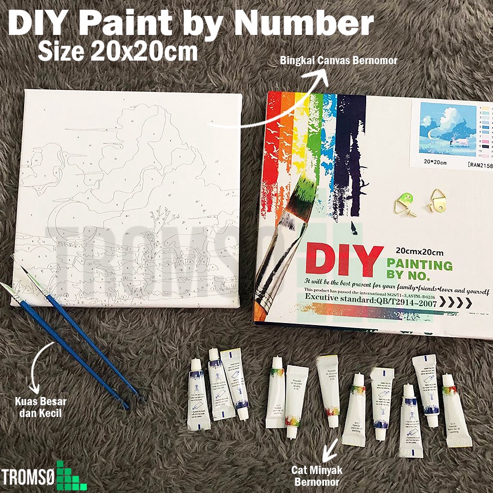 

10.10 HARGA GROSIR Tromso DIY Paint by Number KIT 20 X 20 (Painting by Number)