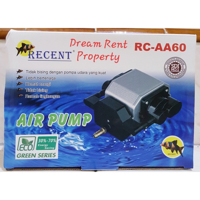 Mesin Aerator Air Pump Gelembung Udara 6 Lubang RECENT RC-AA60 AA60