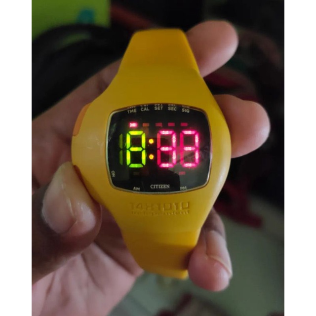 JAM TANGAN DIGITAL VINTAGE CITIZEN INDEPENDENT LED WATCH