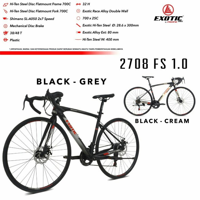 Sepeda Balap Roadbike Exotic 2708 Fs 1.0 By Pacific Original $12