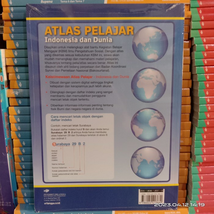 HOT SALE ATLAS PELAJAR INDONESIA DAN DUNIA 34 PROVINSI + CD WIN BALE / ERLANGGA TERMURAH