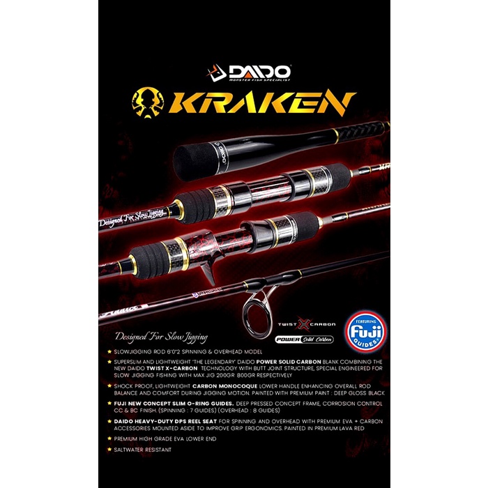 Joran Jigging Daido Kraken Pe 1-3 Pe 2-4 Pe 3-5