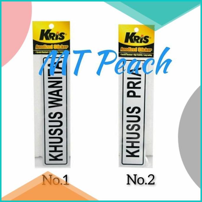 

KRIS STIKER KHUSUS PRIA l KHUSUS WANITA SIGN LABEL ANODIZED 20JVLZ3 tools n parts