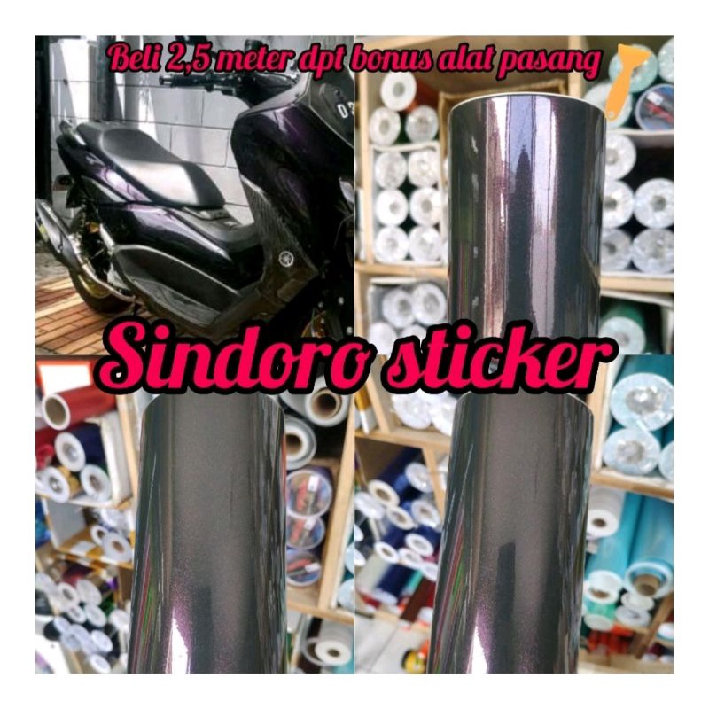 Skotlet Seticker Motor Warna Hitam Lembayung Skotlet Seticker Motor lembayung Hitam Semu Pink Sticke