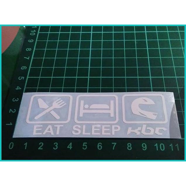 

Cutting Sticker Eat Sleep KBC 11cm putih 20JVLZ3 tools