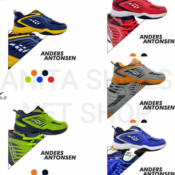 Ready Stock DESLE ANDERS ANTONSEN Sepatu Badminton 38-45.