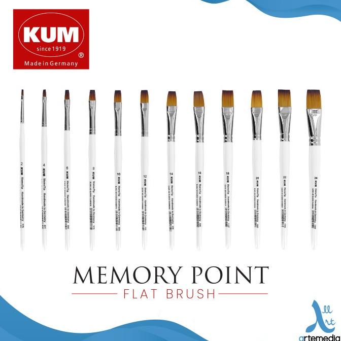 

Terbaru!! Kuas Lukis KUM Memory Point Flat Synthetic Brush Short Handle Baru|Kode 1321