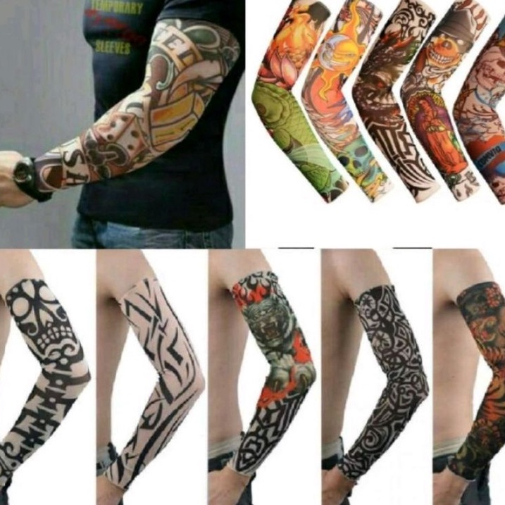 Diskon MANSET LENGAN MOTIF TATO ISI 3PASANG/ MANSET PRIA DAN WANITA / MANSET  TATO