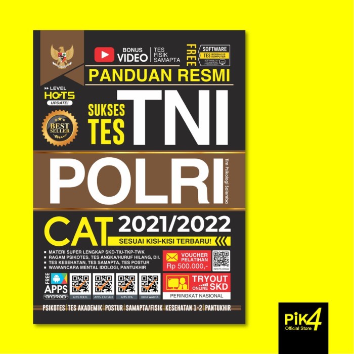 MUST HAVE PREMIUM BUKU PANDUAN RESMI SUKSES TES TNI POLRI 2021 2022 AKMIL AKPOL TERBARU