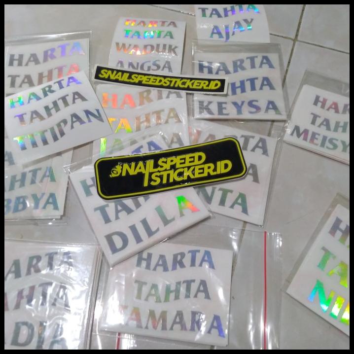 

DISKON STICKER CUTTING CUSTOM HOLGRAM KATA KATA LUCU HARTA TAHTA !