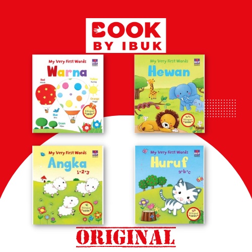 [BIP] Board Book My Very First Words: Hewan, Angka, Huruf, Warna, Buku Anak Bilingual