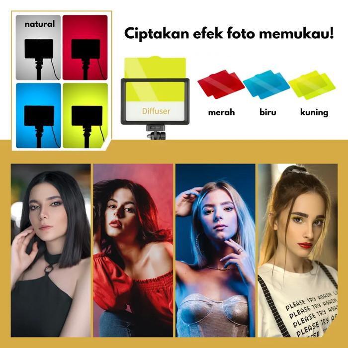 Saf Paket Photo Lengkap Mini Stand + Background + Lighting Foto Produk