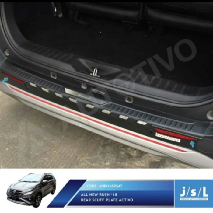 ✅Sale Sillplate Belakang All New Rush 2018 Lis Bemper Pintu Belakang Limited