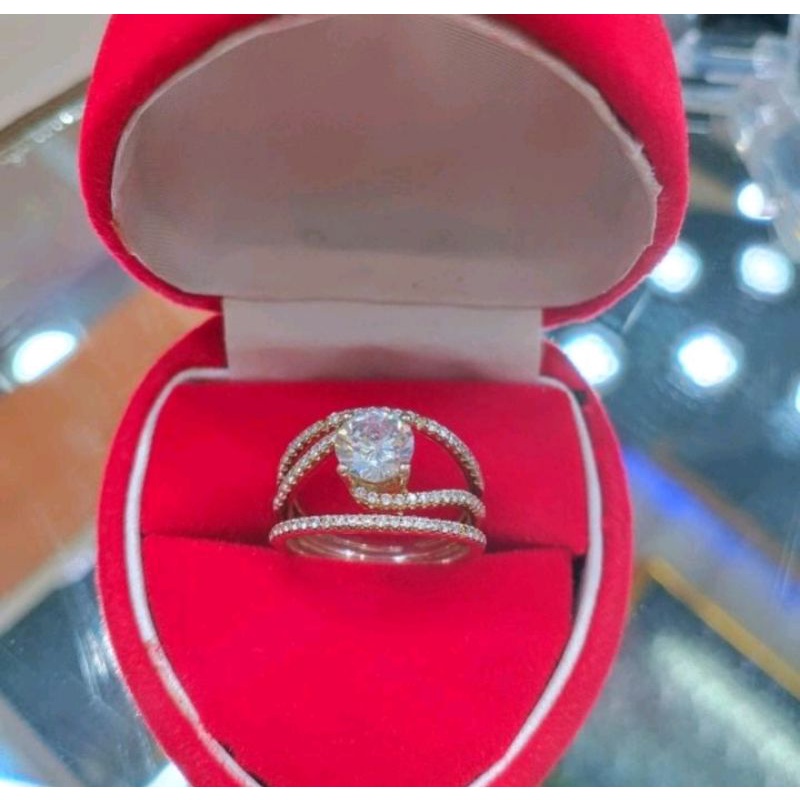 Cincin full mata satu perak 925