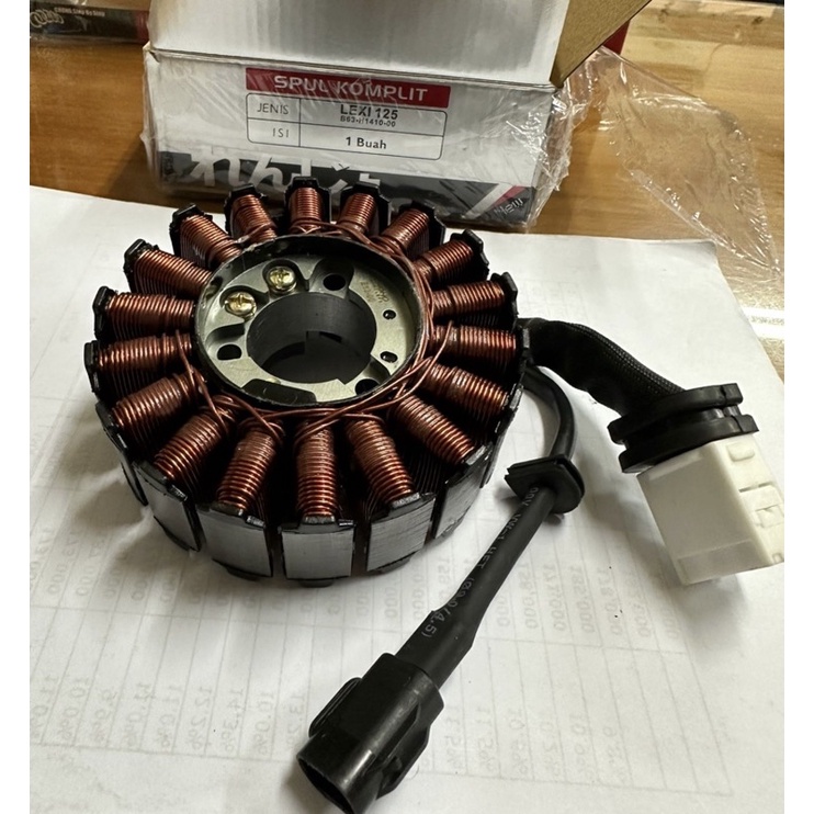 SPULL SPUL SPOOL SPOLL STATOR ASSY B63 AEROX 155 LEXI ORIGINAL ASLI CHOHO B63-H1410-00 (KABEL PENDEK