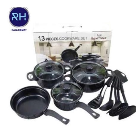 Set Panci Masak 13 Pcs Cookware Set Panci Set Spatula Teflon Lengkap