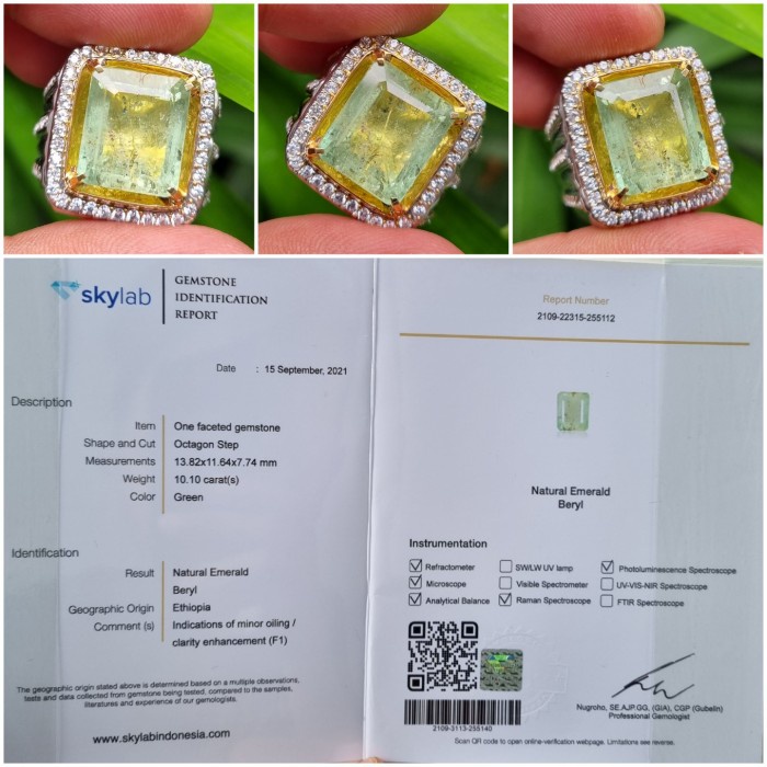 ✨Termurah Batu Zamrud Ethiopia Jamrud Emerald Ethiopia Minor 10.10 Crt Bisa Gojek