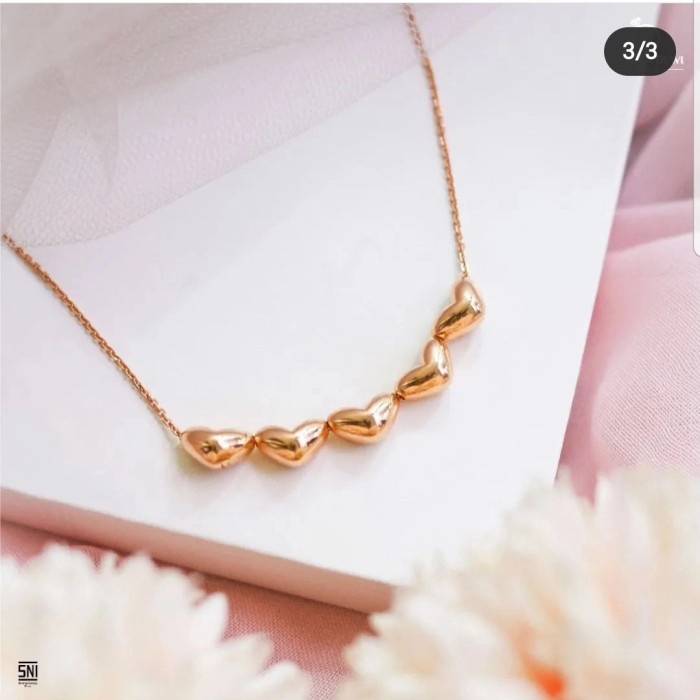 ✨Sale Kalung Emas Golden Love Valentine Series Hati Sandra Dewi Gold Bisa Gojek