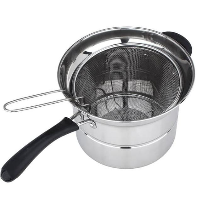 Panci Induksi Kukus Kukusan Induction Frypan Stainless Steel Wajan Set