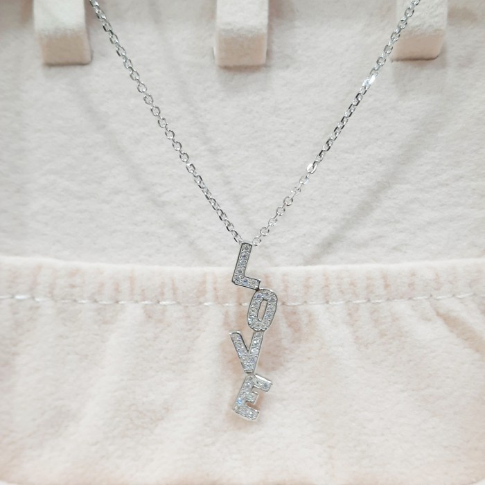 ✨Sale Kalung Emas Putih Love Terbatas