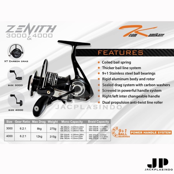 ✨Ori Reel Team Kamikaze Zenith 4000H 91Bb Diskon
