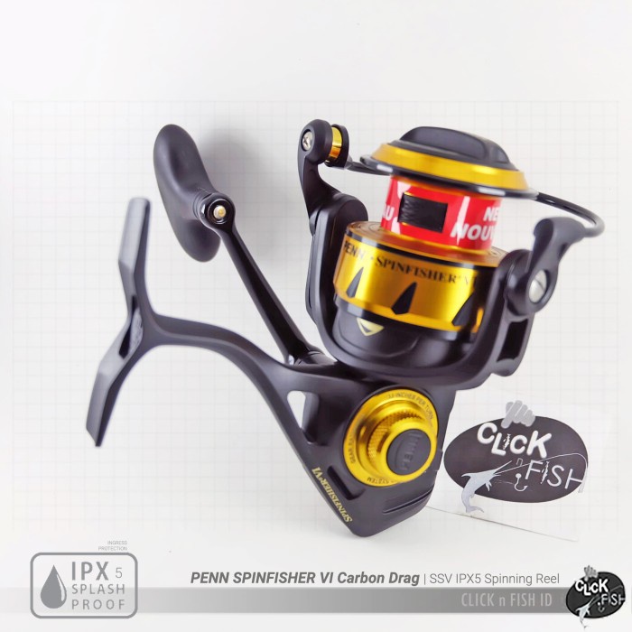 ✨Ori Penn Spinfisher Vi 5500 Carbon Drag  Ssv Ipx5 Spinning Reel Diskon