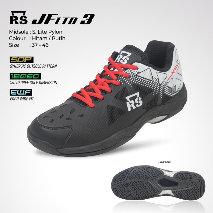[Best Seller] Sepatu Badminton Rs Jf Ltd 3 / Rs Jeffer Ltd 3 Original Berkualitas