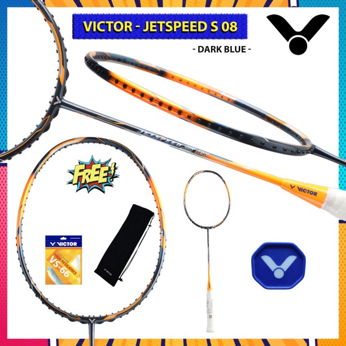 [Best Seller] Raket Badminton Original Victor Jetspeed S08 S 08 Js08 Js-08 Nc Terbaru