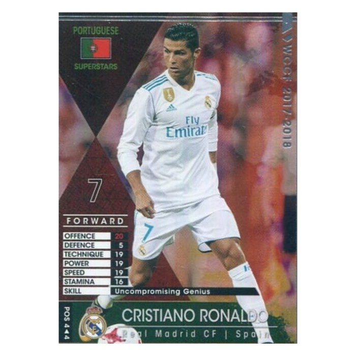 [New] Wccf Kartu Bola Sega Panini Cristiano Ronaldo Real Madrid Terbatas