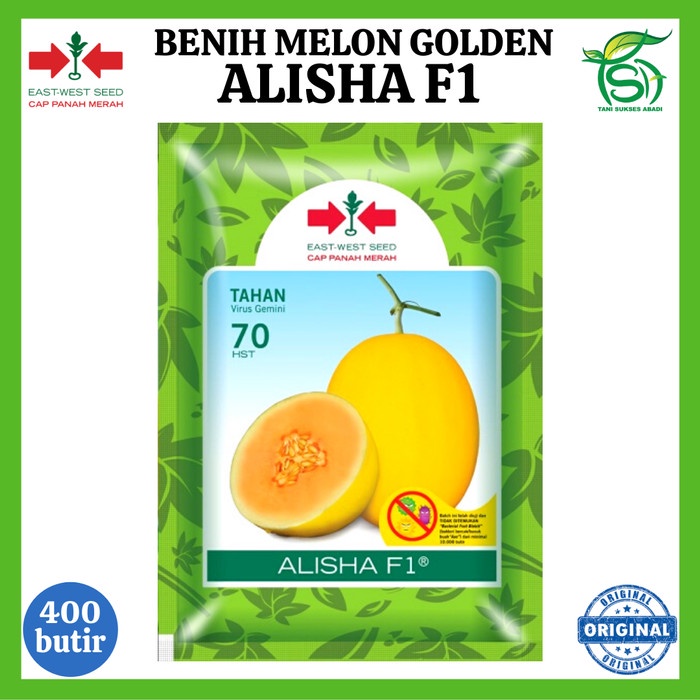 Benih Melon Golden ALISHA F1 400 Butir - Bibit Cap Panah Merah