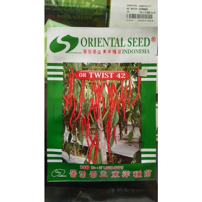 Bibit Cabe Benih Cabai Keriting Hibrida OR Twist 42 10gr