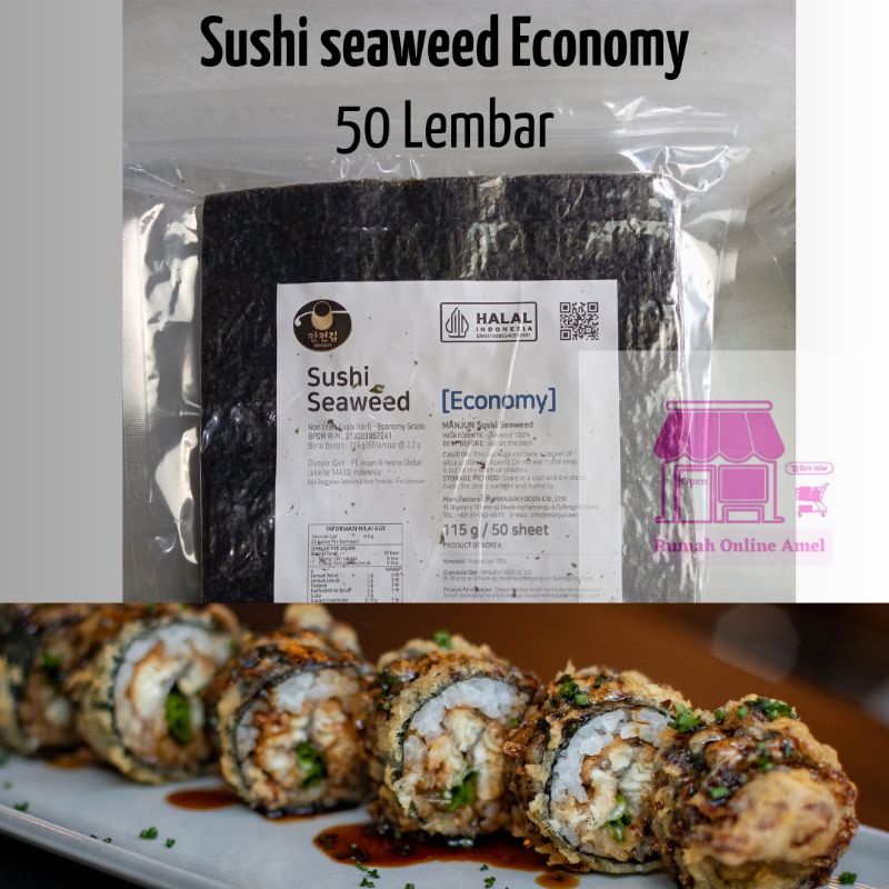 

sushi seaweed Economy 50 Lembar Halal