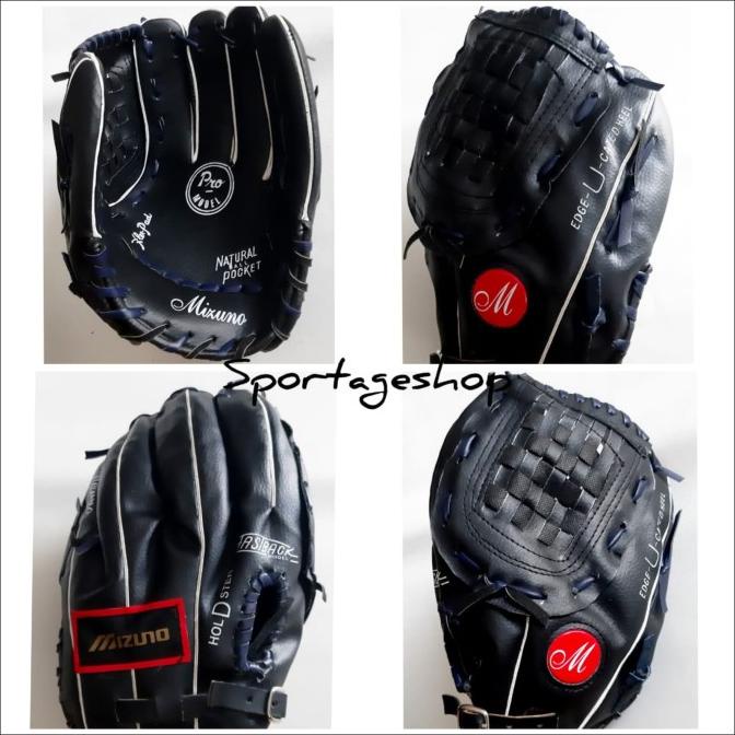 Glove Softball Baseball Sintetis Mizuno Hitam Pengiriman Cepat